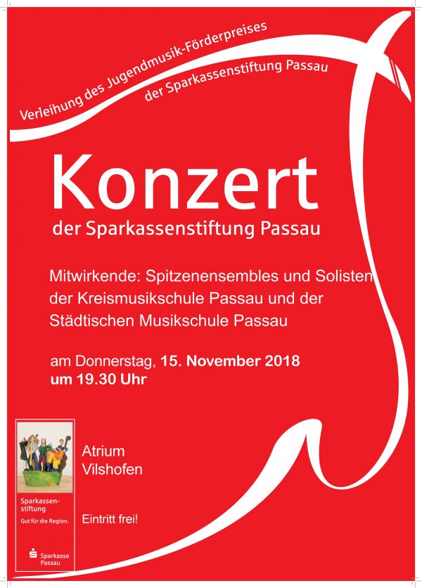 Einladung zum Konzert der Sparkassenstiftung Passau