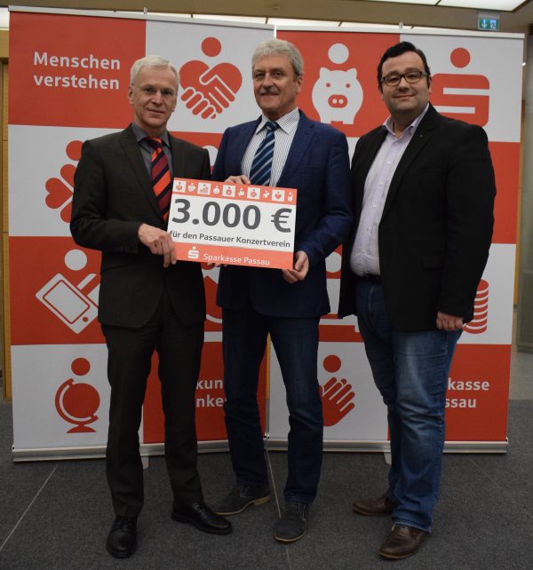 3.000 € für den Passauer Konzertverein im Jubiläumsjahr