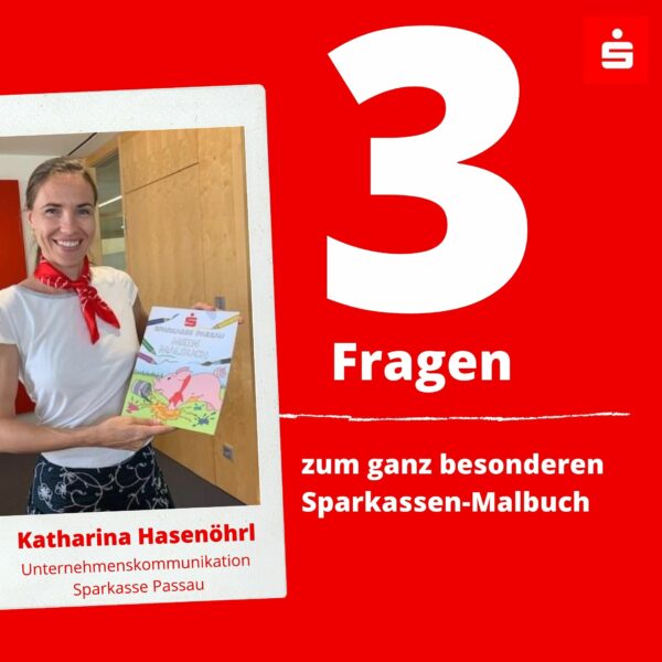 3 Fragen an Katharina Hasenöhrl zum Sparkassen-Malbuch
