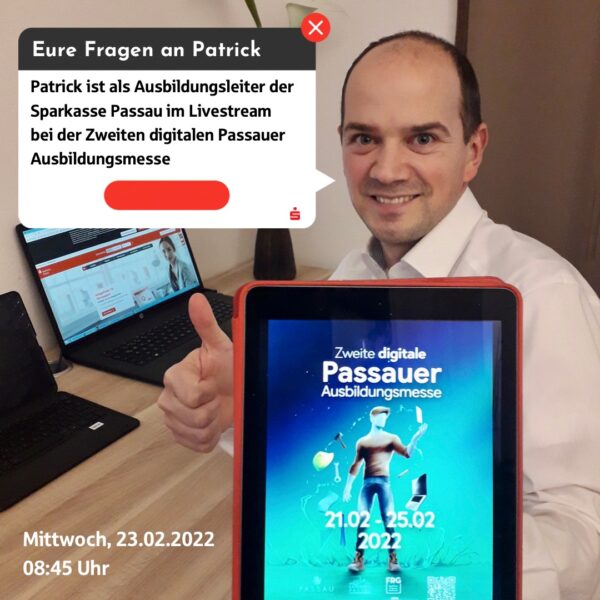 Sparkasse bei der Digitalen Passauer Ausbildungsmesse