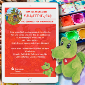 Jugendspartage und Malwettbewerb Drache Tori