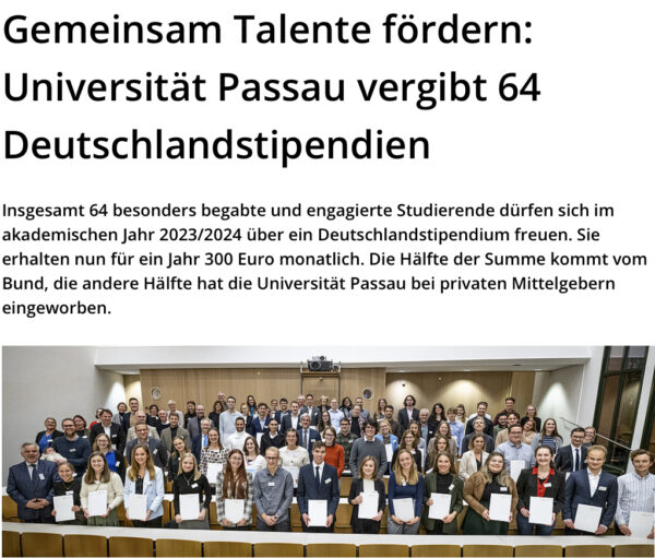 Gemeinsam Talente in Passau fördern