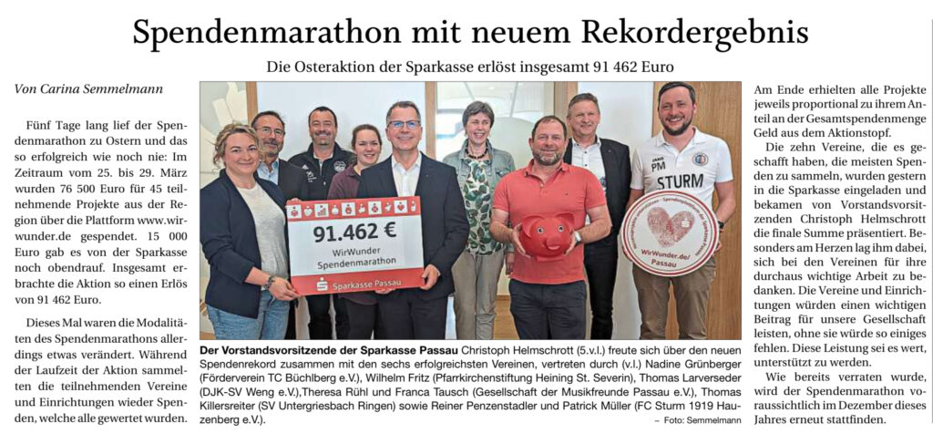 Spendenmarathon mit Rekordergebnis