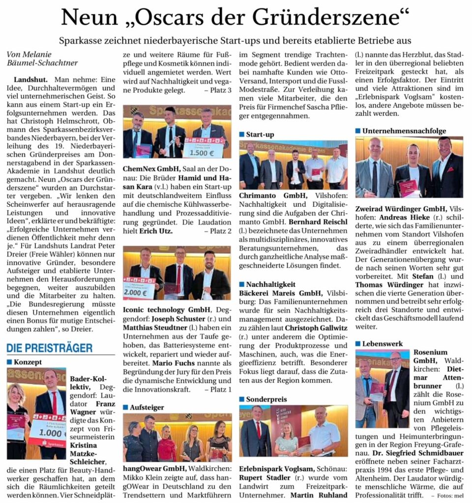 Niederbayerischer Gründerpreis 2024