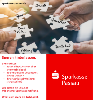 Die Stiftung der Lebenshilfe Passau ist unter dem Dach der Stiftergemeinschaft der Sparkasse Passau gegründet worden.