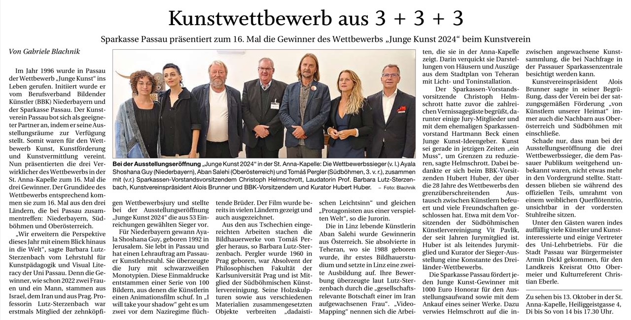 JUNGE KUNST 2024 - Kunstprojekt der Sparkasse Passau