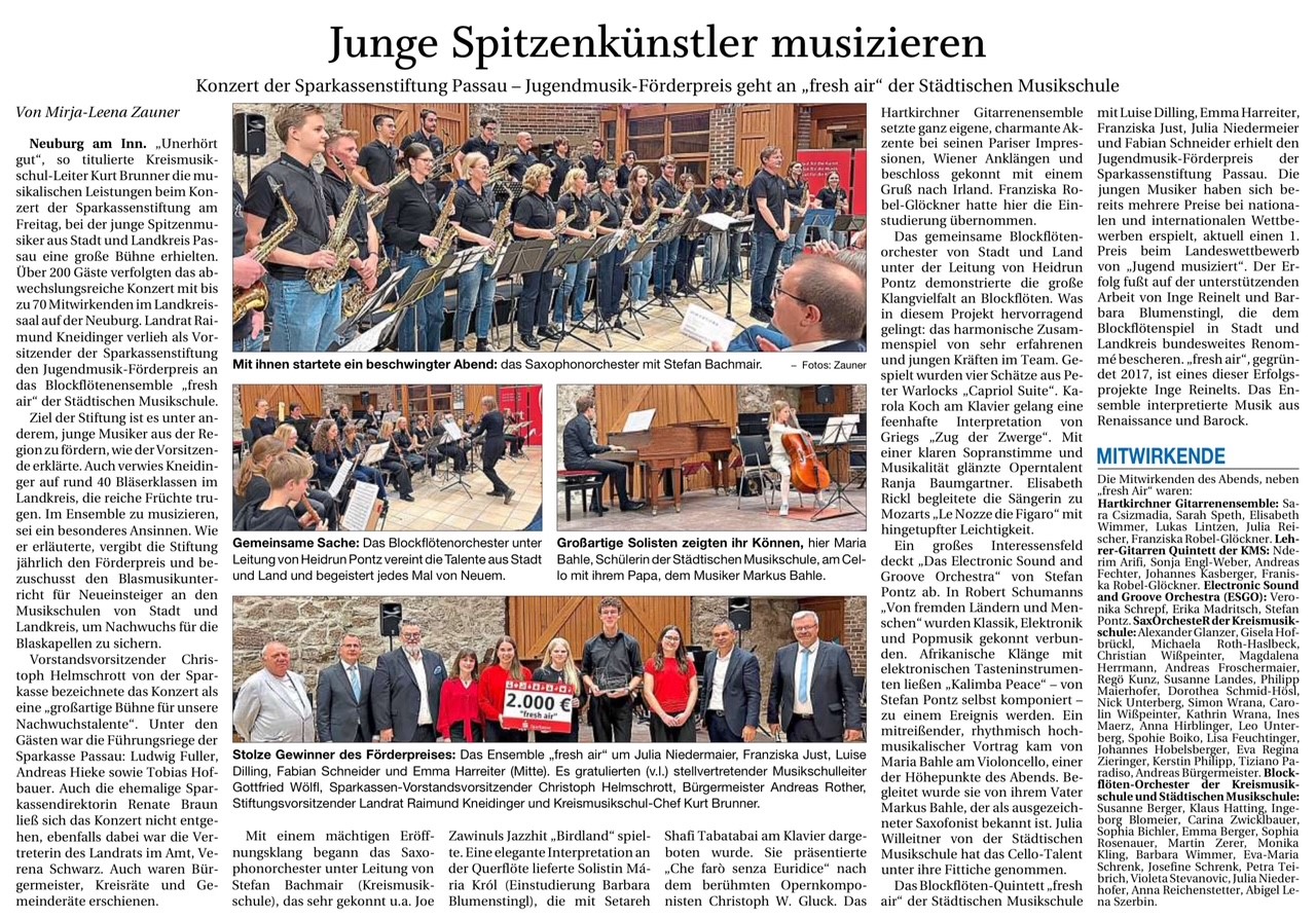 Konzert der Sparkassenstiftung 2025