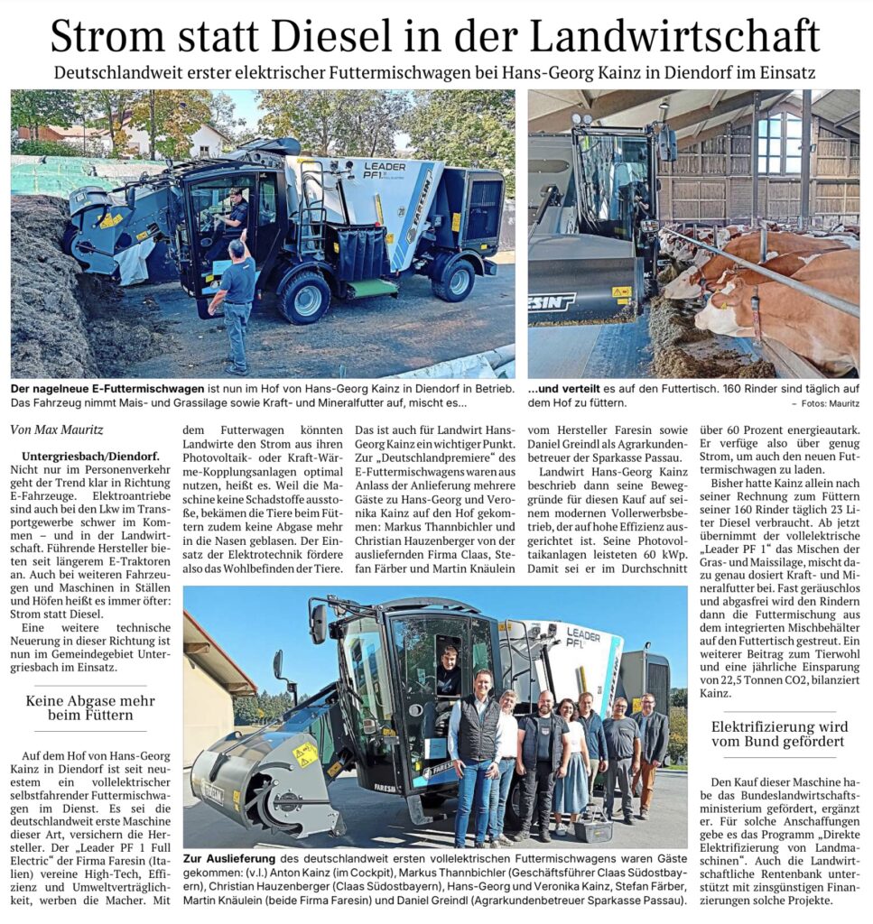 Sparkasse Passau begleitet innovatives Landwirtschaftsprojekt